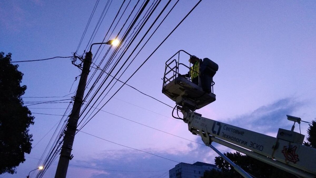    В Курске установили новые лампочки в 34 светильниках