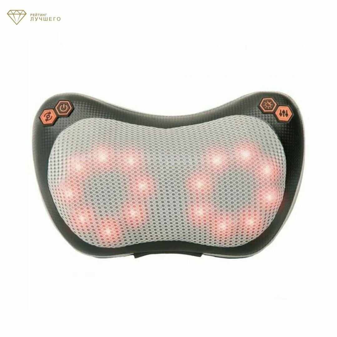 С 16 роликами Elektronisk Massagepude. Подушка массажная с ИК-подогревом. Улучшенная модель.