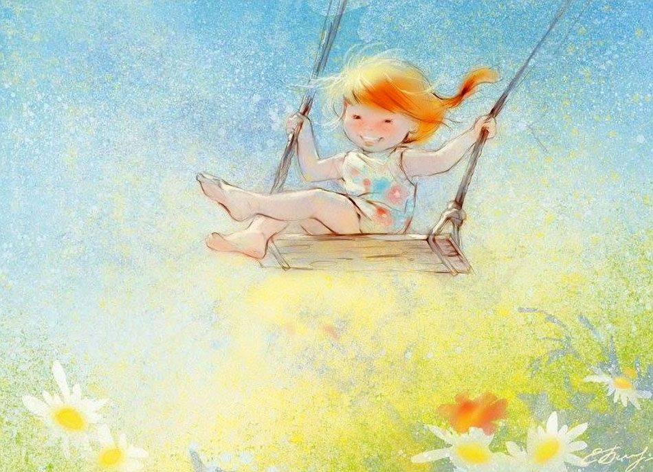 Красиво о детстве. Иллюстрации Екатерины бабок Аленкино лето.