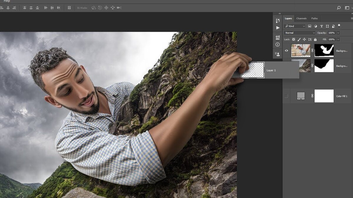 Как добавить картинку на картинку в adobe photoshop