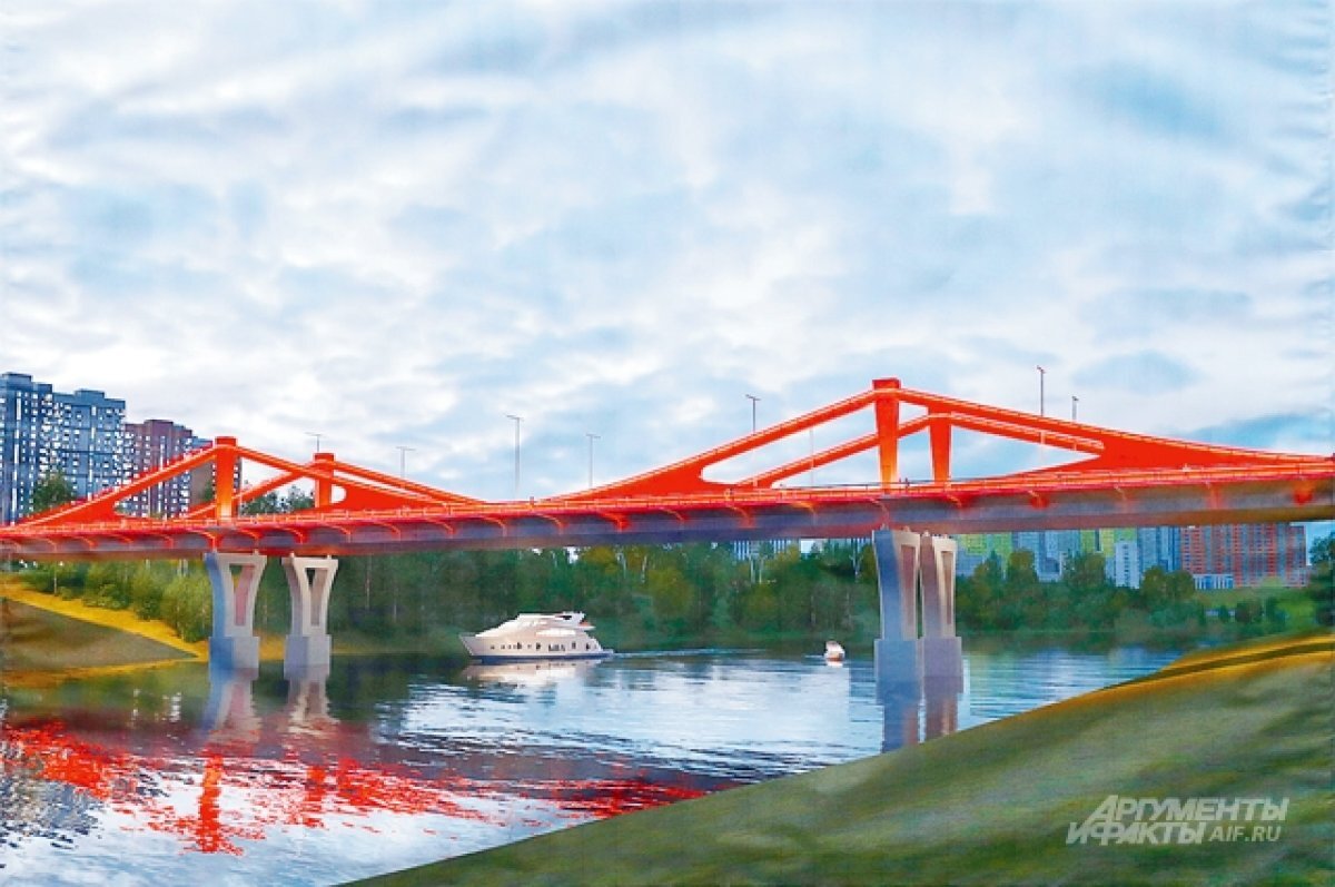    Проект моста. Его конструкции похожи на такелаж судна