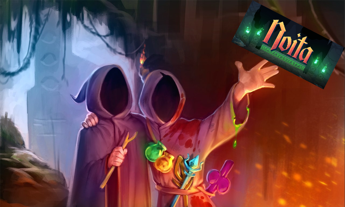 Уже психически не здоровый, зато убивший босса друг который посвящает тебя в этот дивный мир Noita.