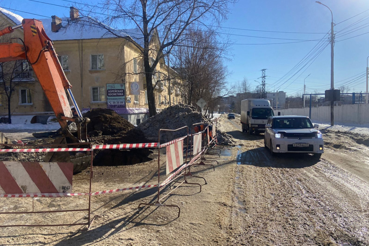    В Хабаровске устранили две аварии на водопроводе