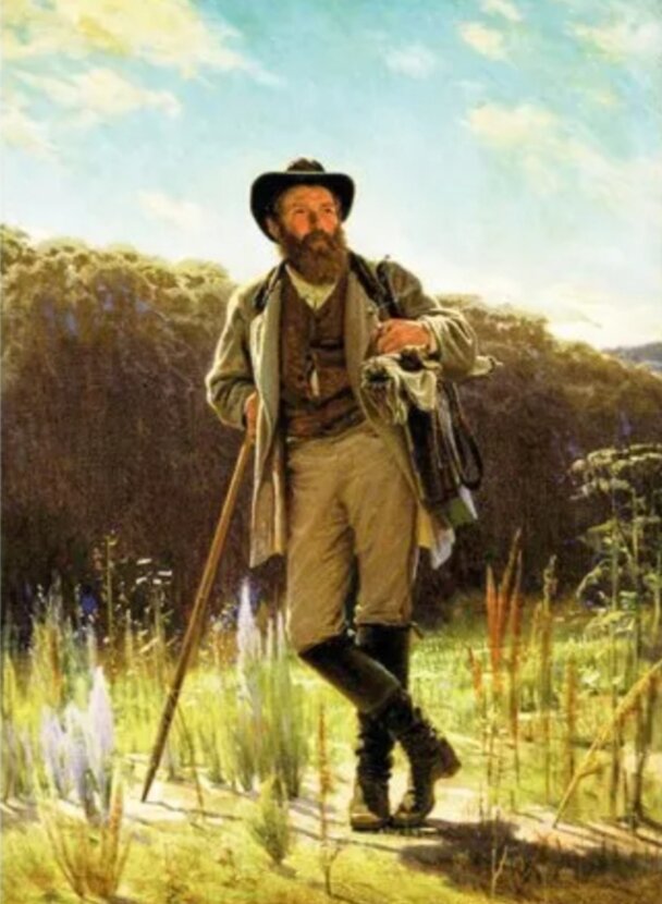 Портрет Ивана Шишкина, автор Иван Крамской 