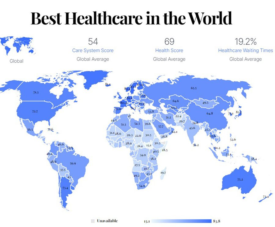 Лучшая страна в мире 2023. Где самая лучшая медицина в мире. Где медицина лучше в мире.