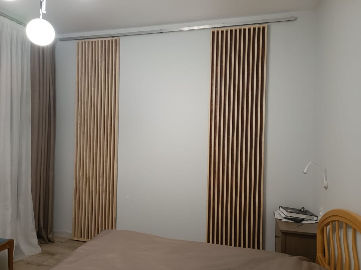 Вот такие самодельные двери в гардеробную