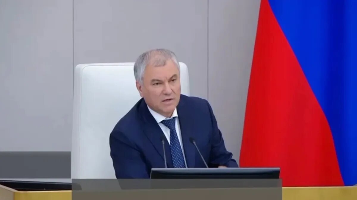 Вячеслав Володин. Фото: стоп-кадр из видео | Telegram
