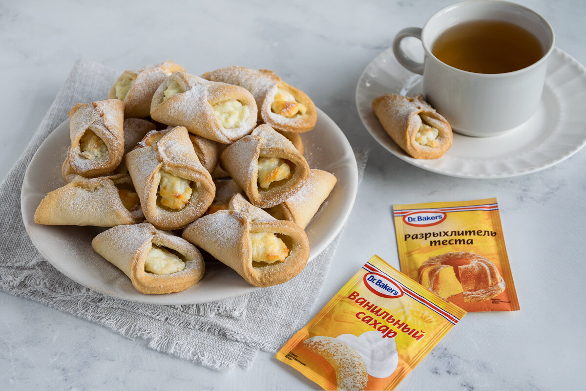 Песочное печенье с творожной начинкой