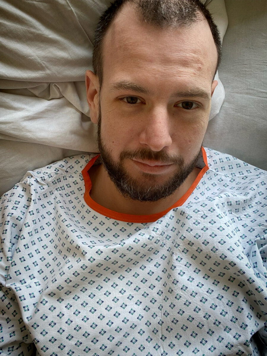 Больничная рубашка для биопсии. 