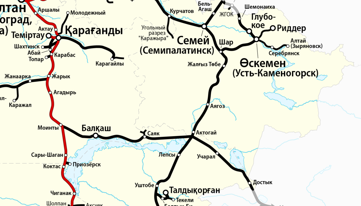 Карты и схемы железных дорог России и СНГ