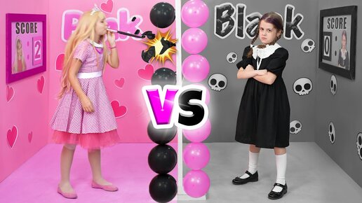 Eva and Wednesday Pink vs Black and other Challenges