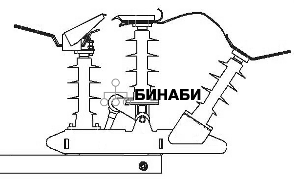 Разъединитель горизонтальной установки без заземляющего ножа РЛК-10.IV/400 УХЛ1 или РЛК-10.IV/630 УХЛ1