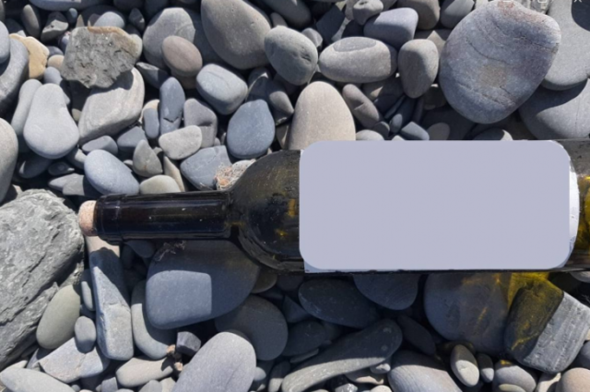    В Анапе на берегу моря нашли бутылку с посланием из Абхазии