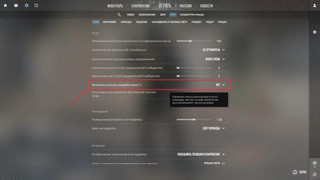 Как включить консоль в кс2 вх