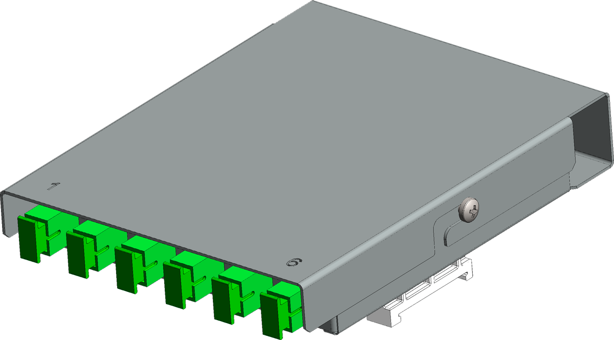 Бокс терминальный оптический Linea A - 6SC/APC RAL7035