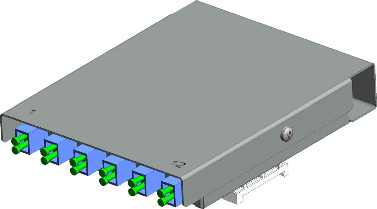Бокс терминальный оптический Linea A - 12LC/UPC RAL7035