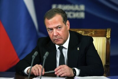    Заместитель председателя Совета безопасности РФ, председатель партии "Единая Россия" Дмитрий Медведев ©Екатерина Штукина РИА Новости
