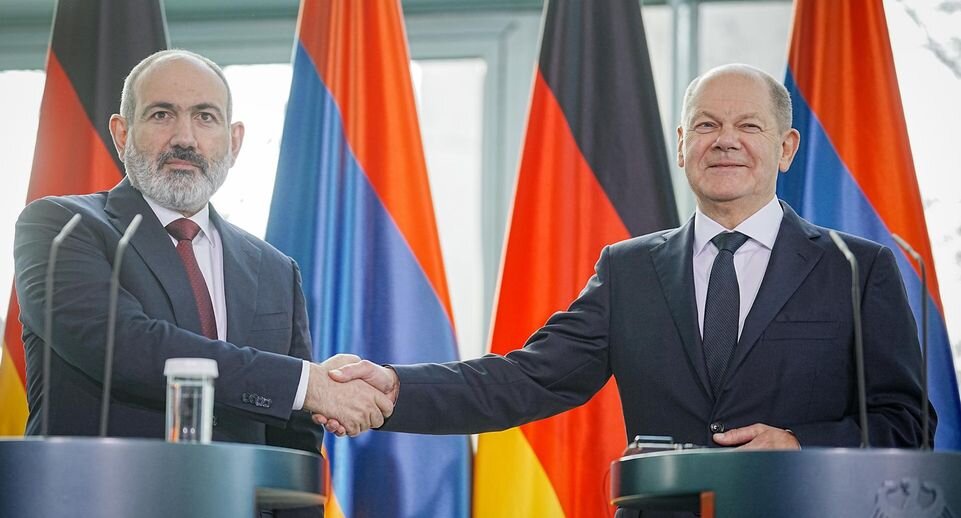 Никол Пашинян и канцлер Германии Олаф Шольц📷
