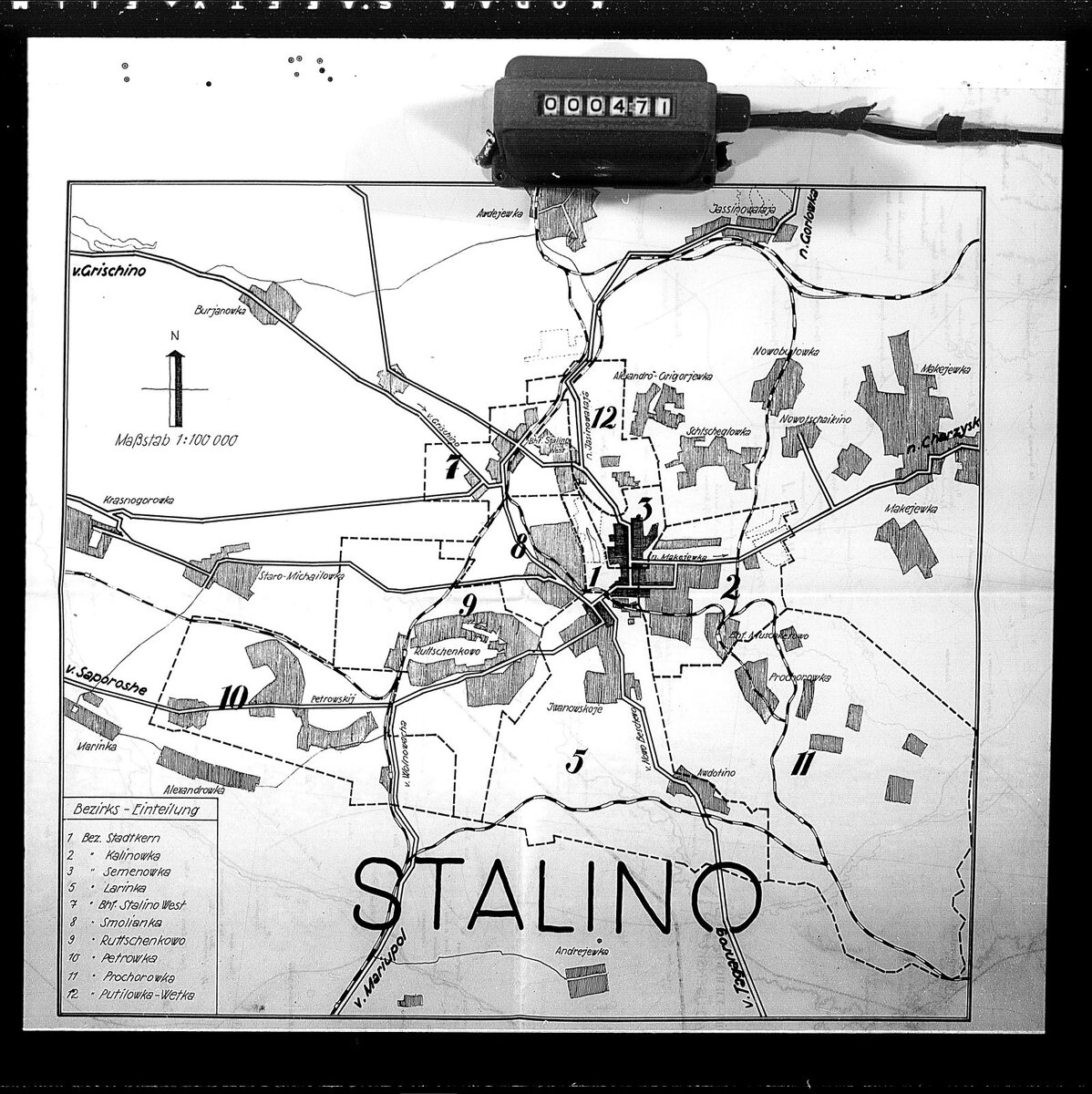 карта г. Сталино 1941 г.