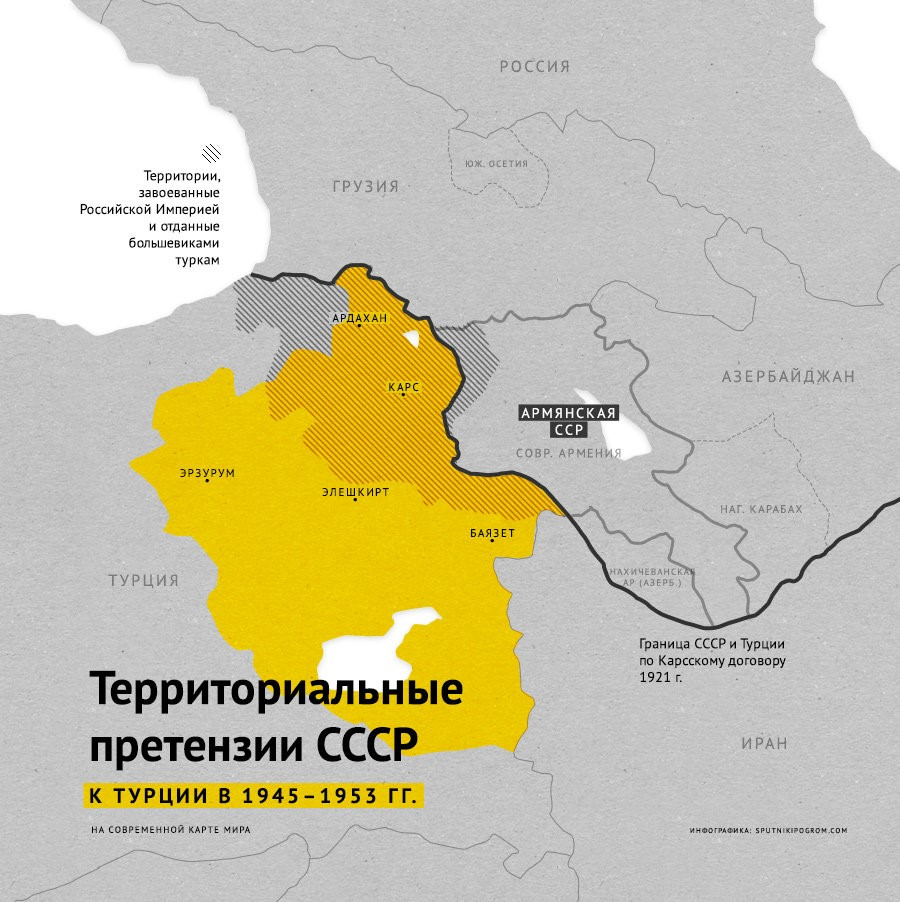 Карта границ армении и турции