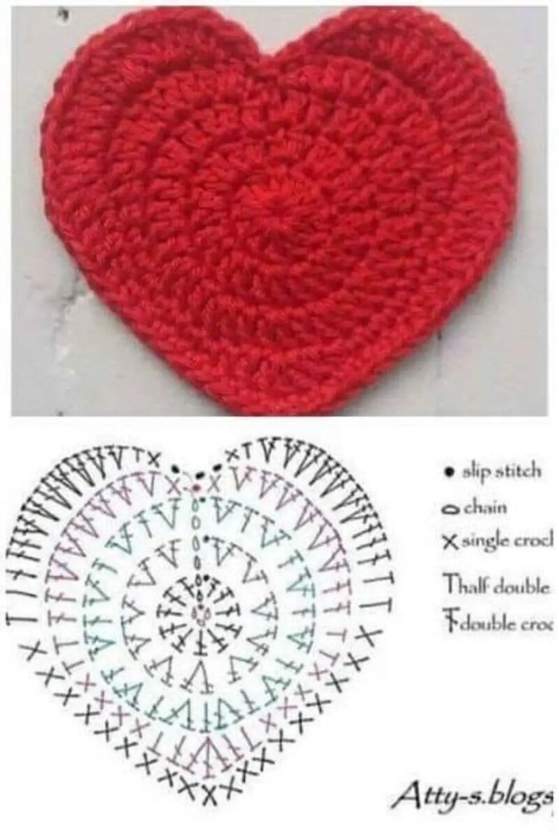 Схемы вязания маленьких игрушек крючком для начинающих пошагово. Схема сердца из пряжи. Сердечки вязанные крючком со схемами и описанием. Вязаное сердечко схема. Сердечко крючком схема.