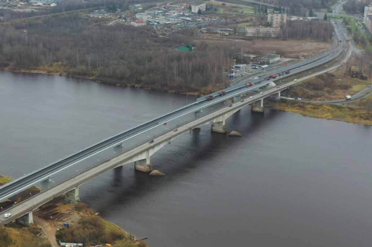    В Киришах завершается строительство нового моста-гиганта через реку Волхов