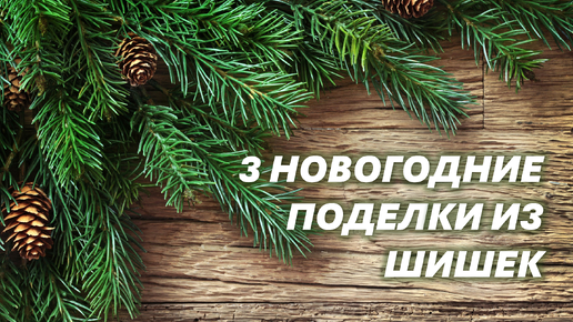 3 ИДЕИ декора из шишек к НОВОМУ ГОДУ и РОЖДЕСТВУ своими руками