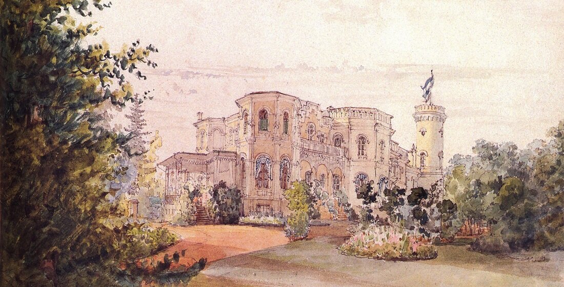 дворец Потемкиных акварель Садовникова