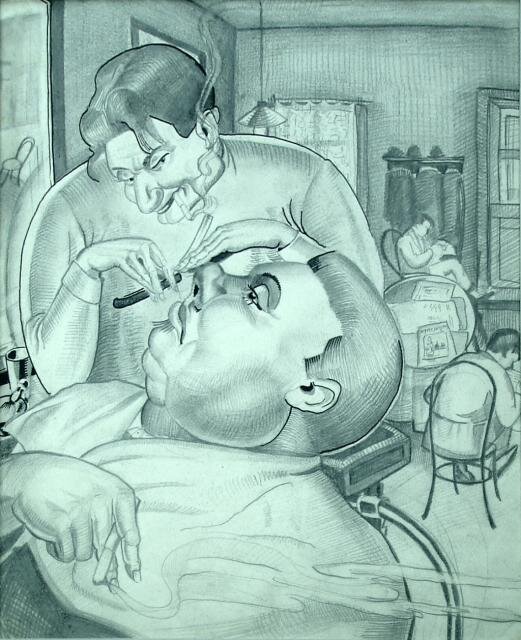 В парикмахерской. 1920-е гг.