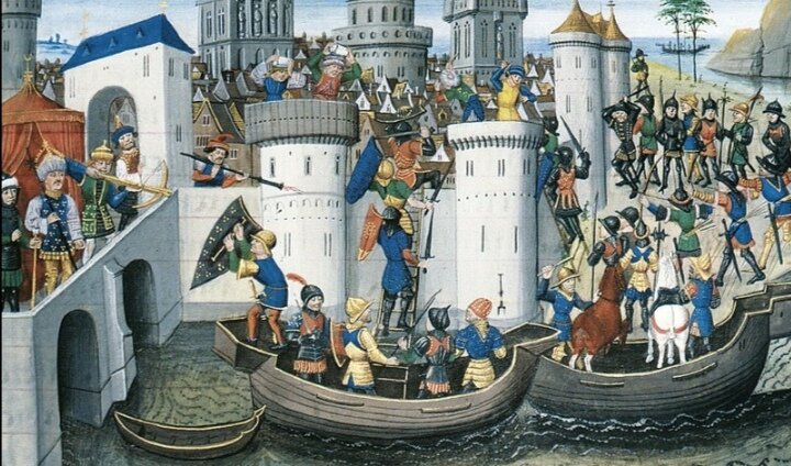 Осада Константинополя крестоносцами, из интернета. 