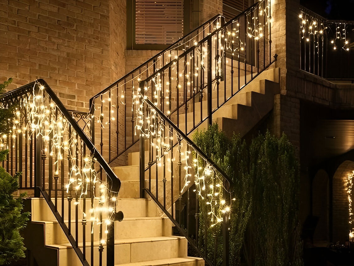 Применение гирлянды бахромы