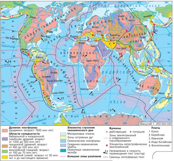Плиты древних и молодых платформ. Карта строения земной коры 7 класс. Карта строения земной коры Европы. Тектоническая карта атлас 7 класс.