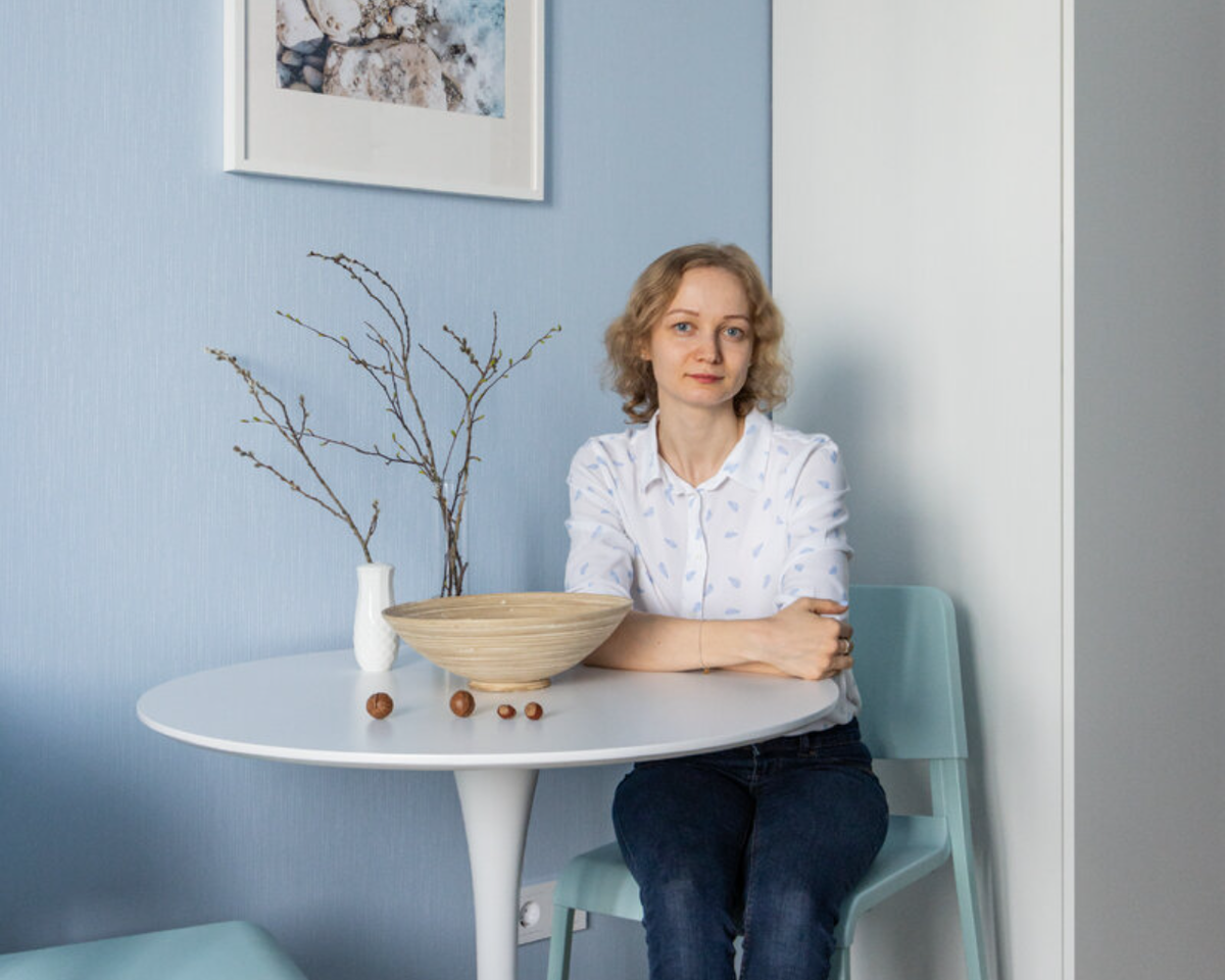 Ольга Митник в интерьере "Небесной квартиры"