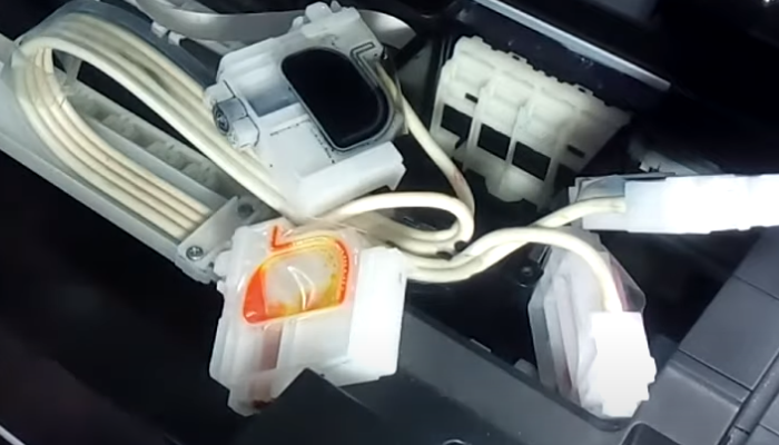 Фото 4. Все четыре картриджа извлечены