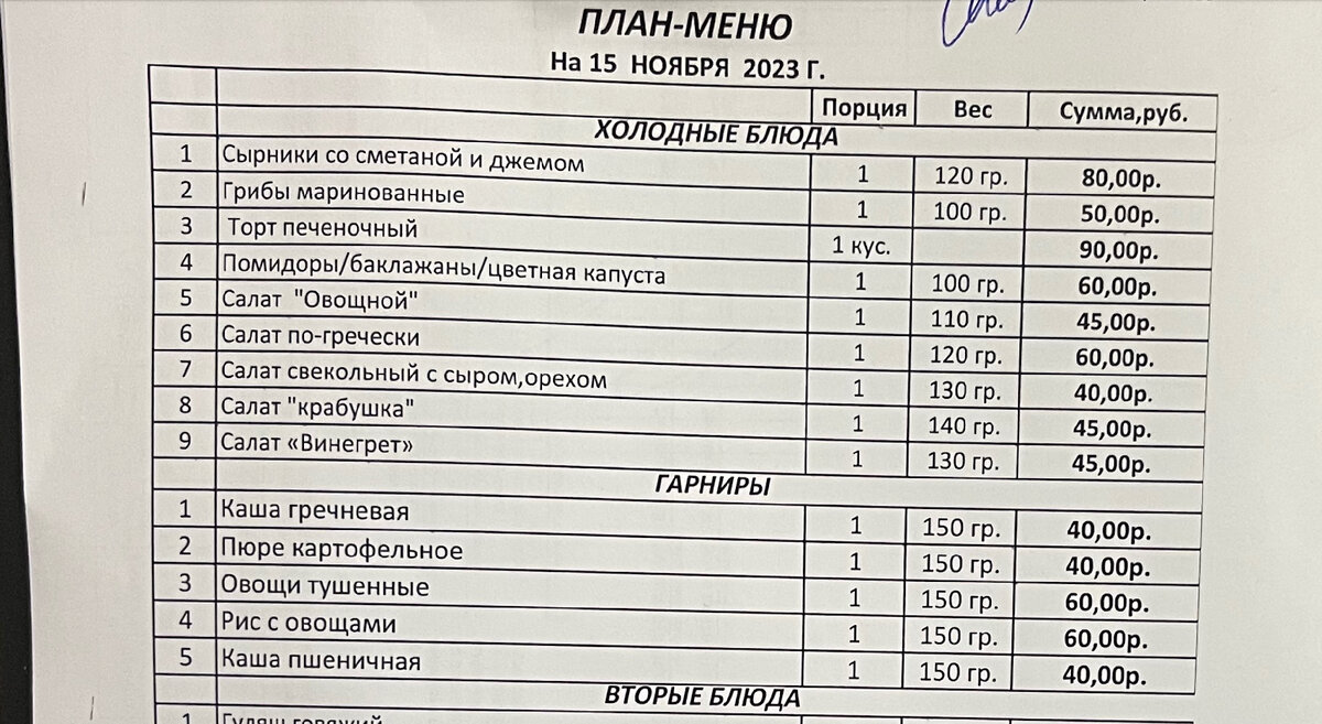 Сколько стоит обед в заводской столовой. Ноябрь 2023 год | БЛОГ НЕ БЛОГЕРА  | Дзен