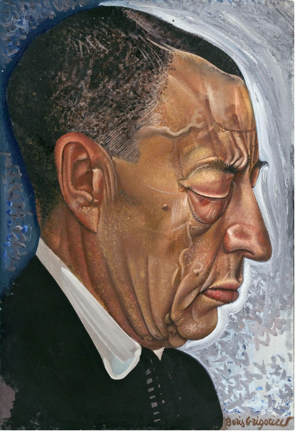 Борис Григорьев. Портрет С.В. Рахманинова. 1930. Государственный музей музыкальной культуры им. М.И. Глинки