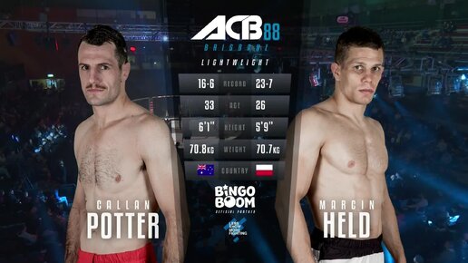 ОТЛОМИЛ НОГУ УСАТОМУ Каллан Поттер vs. Марчин Хелд Callan Potter vs. Marcin Held ACB 88