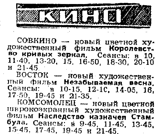 Фрагмент репертуара кинотеатров от 28 декабря (сразу 8 сеансов в премьерный день!)
