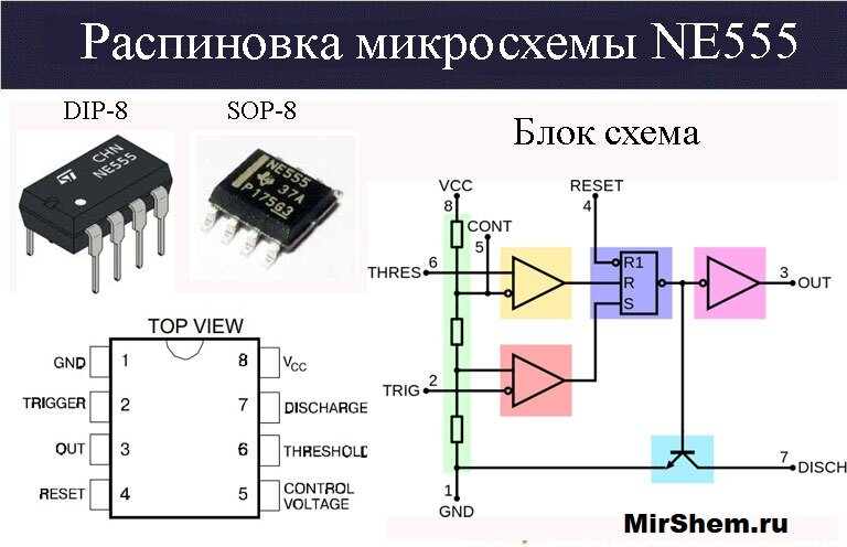 Ne555 datasheet схема включения