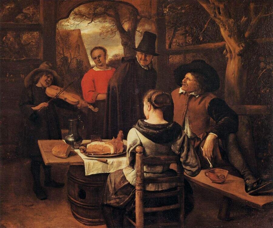    Ян Стен, «Ужин», 1650 г. Фото: Общественное достояние
