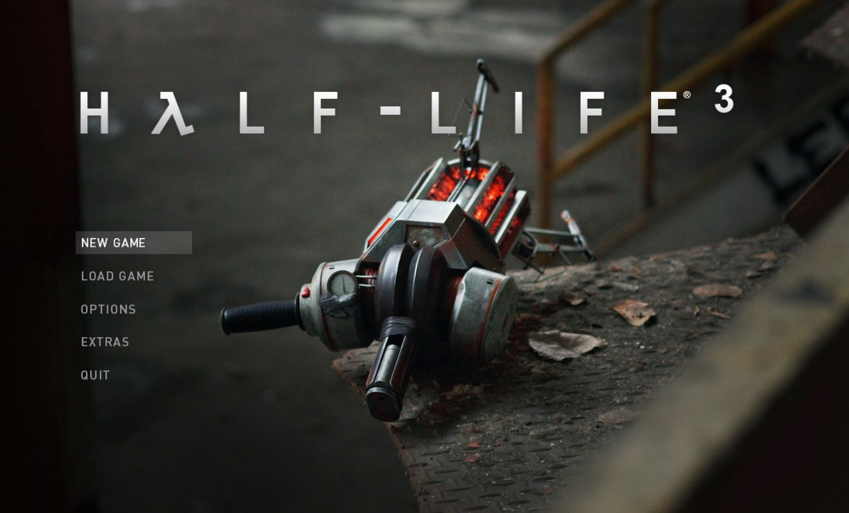 Фанатский начальный экран Half-Life 3