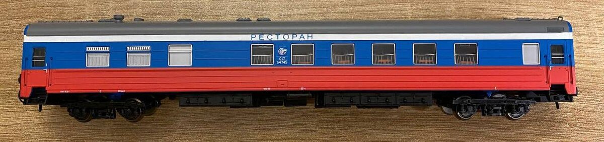 Модель вагона-ресторана в масштабе 1:87 от Евротрейн
