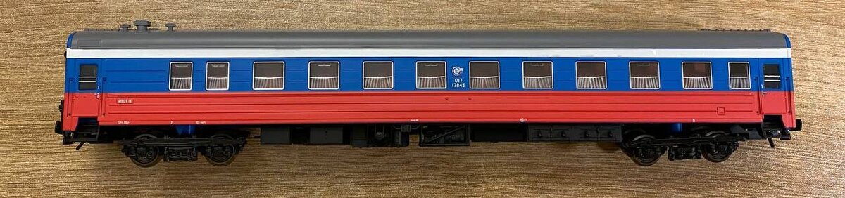 Модель вагона купе в масштабе 1:87 от Евротрейн