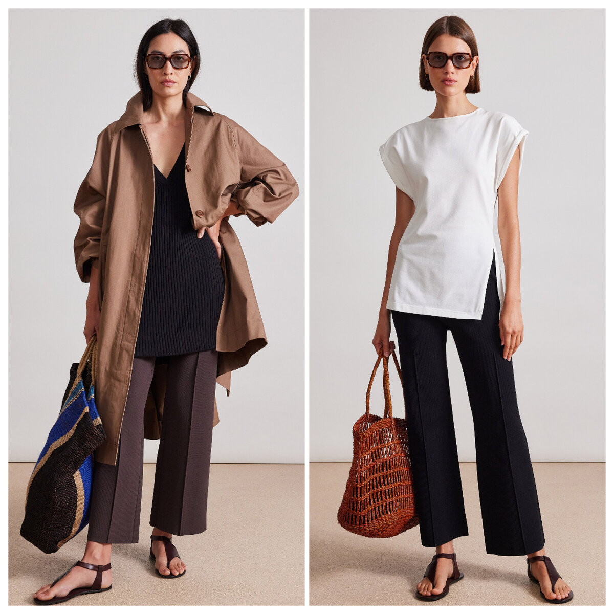 фото Vogue Ranway, коллекция Apiece Apart SS 2024, коллаж составлен автором