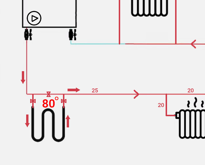 Теплый пол схема