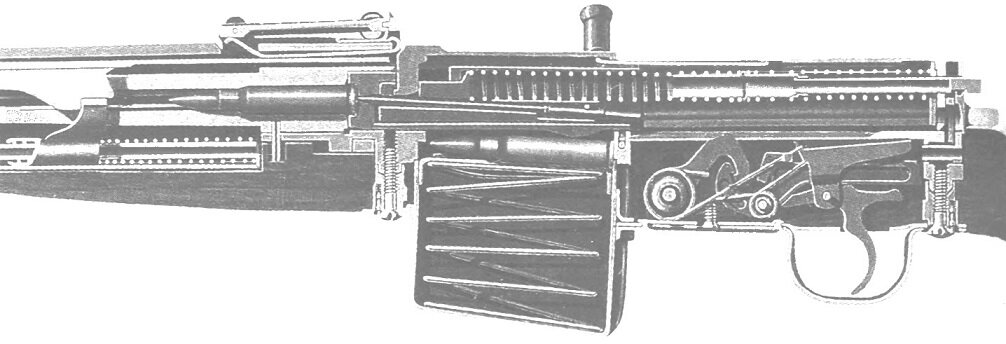 Схема устройства винтовки.