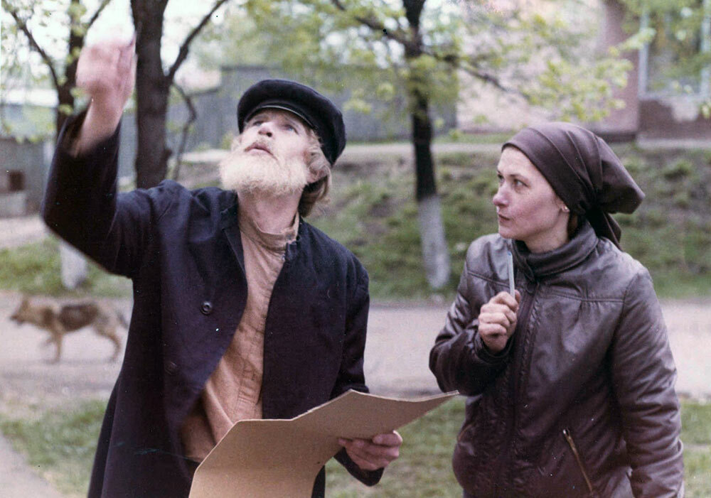 Гертруда Николаенвна Якушевич на съемках многосерийного проекта "Сказки старого города" 1980-е