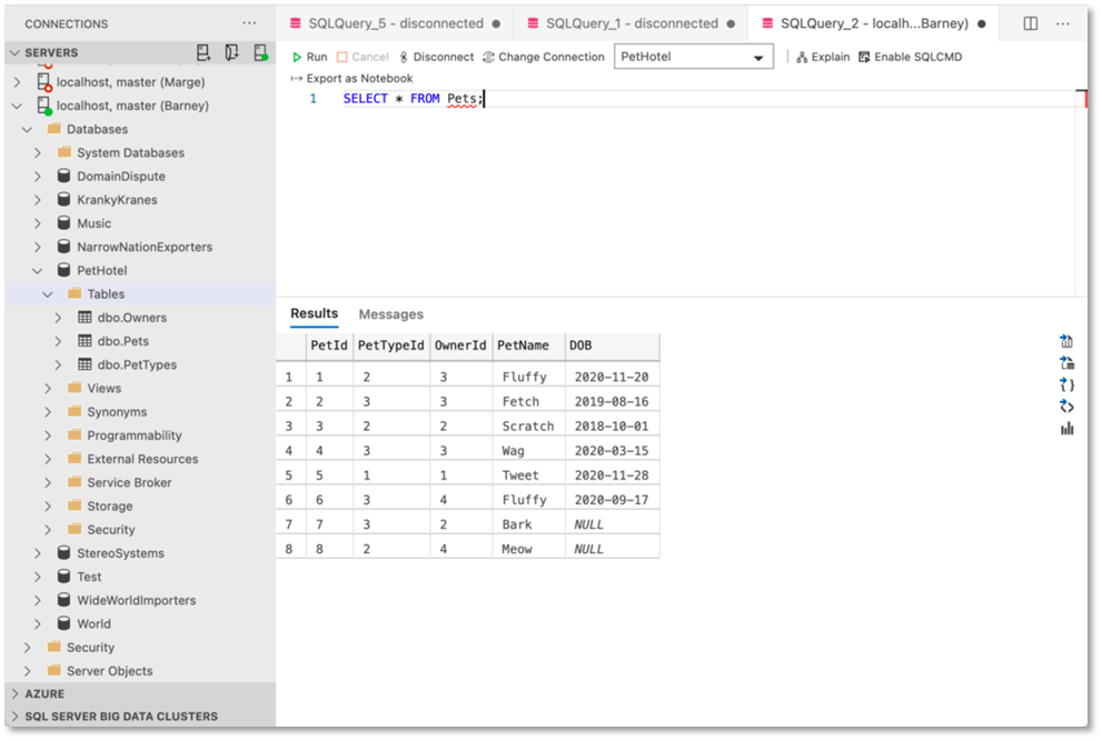    Приложение Asure Data Studio для работы с базами данных