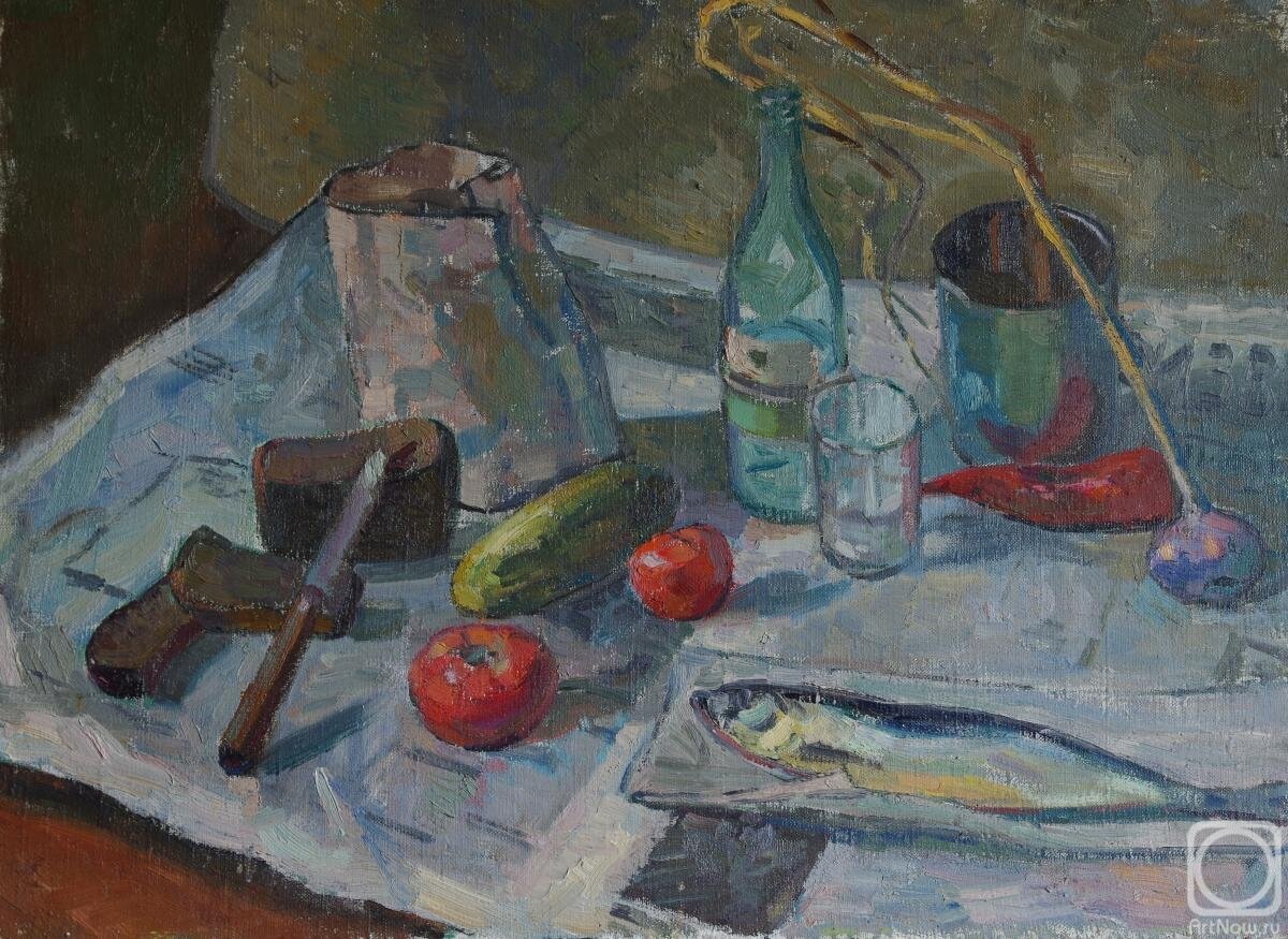 К. Петров-Водкин "Натюрморт с селедкой" 