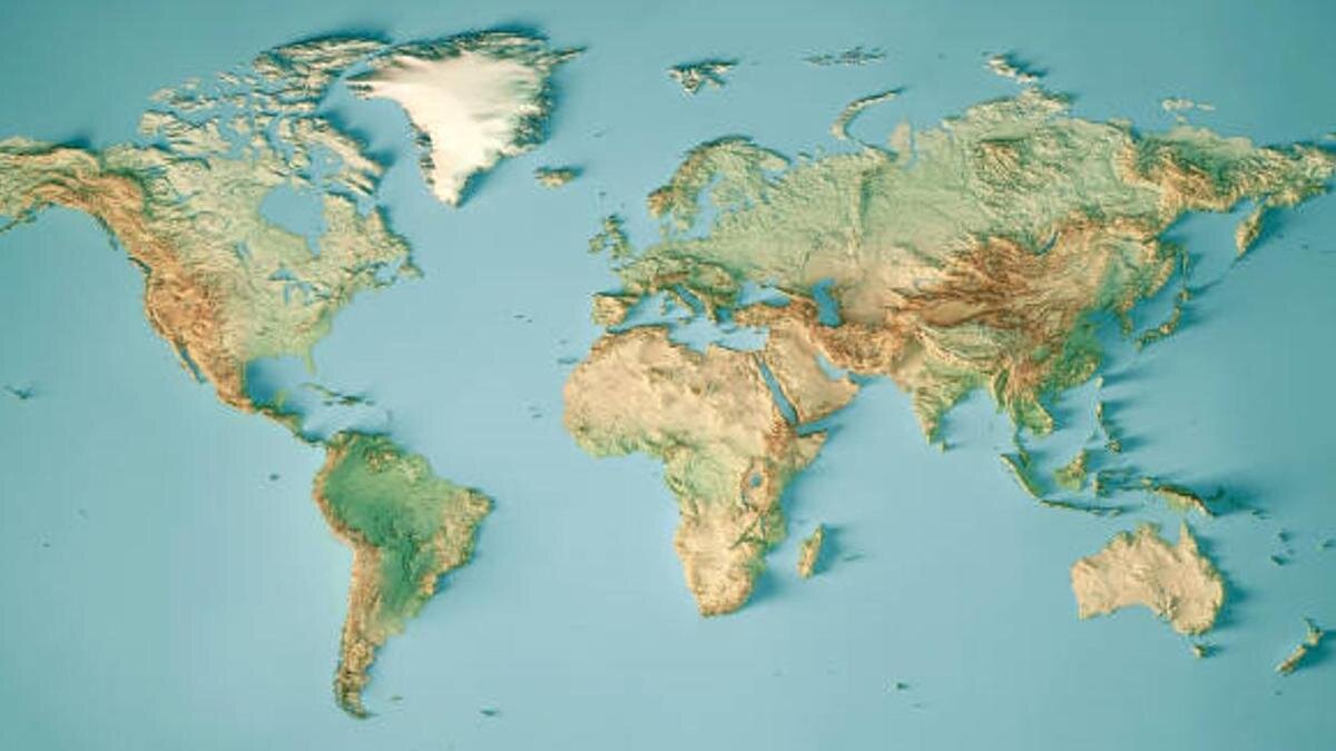    Карта материков:iStockPhoto